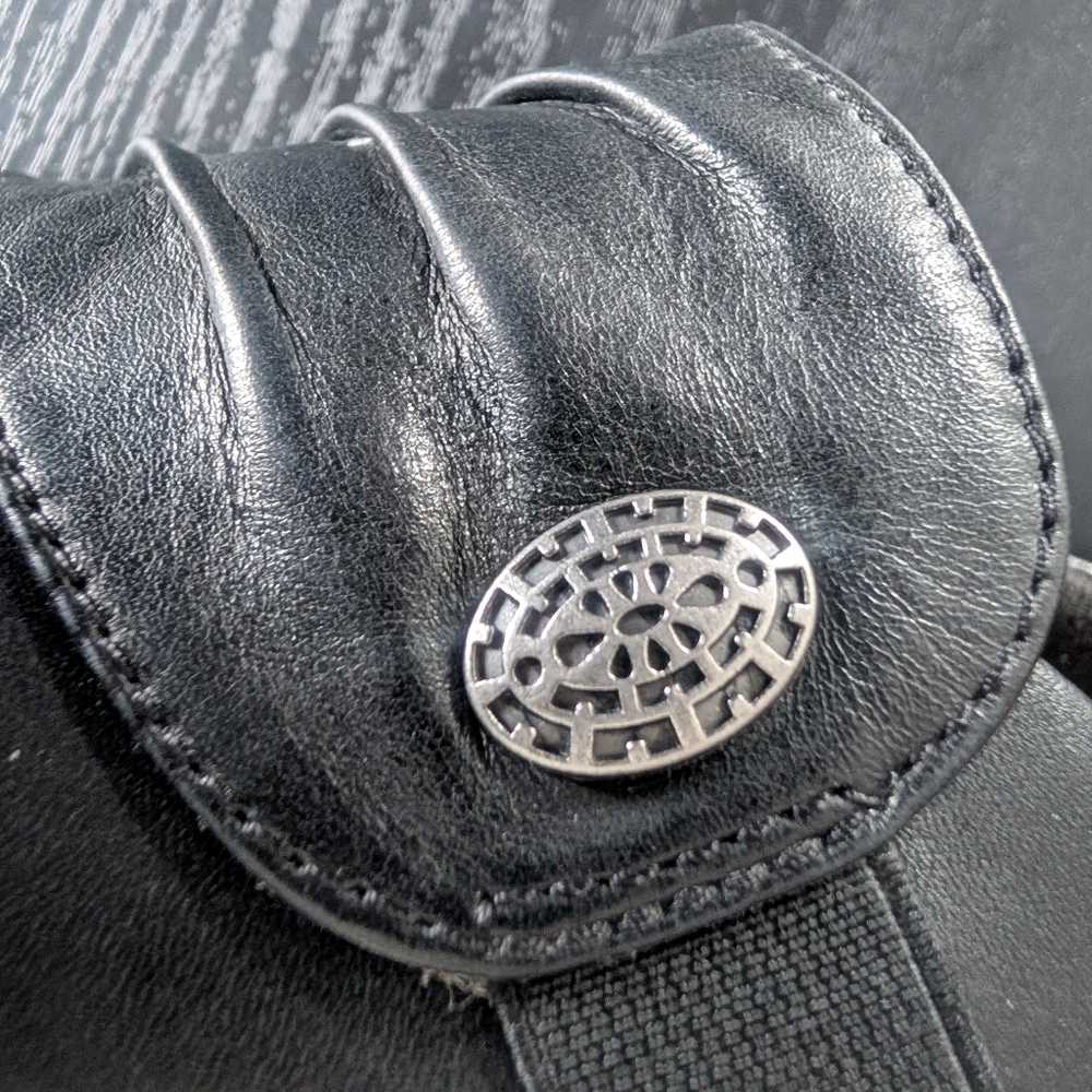 Clarks Hope Roxanne Black Leather Slip-On Shoes Women's 7.5 W Comfort Ortholite - Picture 10 of 13